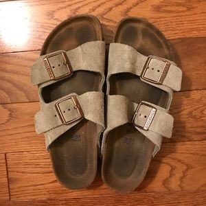 Birkenstock Arizona Soft Footbed Taupe Suede sz 39